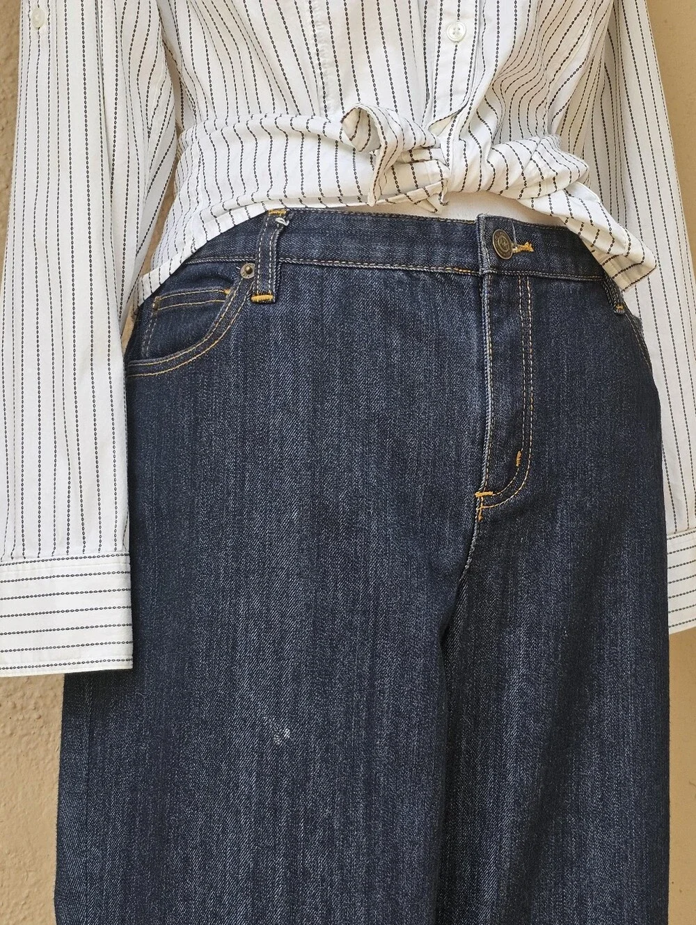 Michael Kors Wide Leg Dark Wash Jeans Size 14